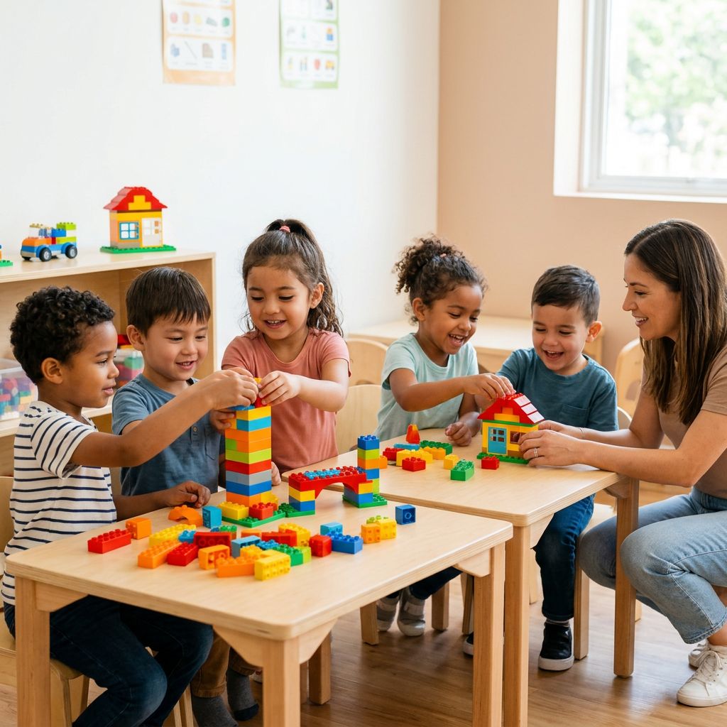 Children building and testing hands-on STEM models to develop problem-solving skills